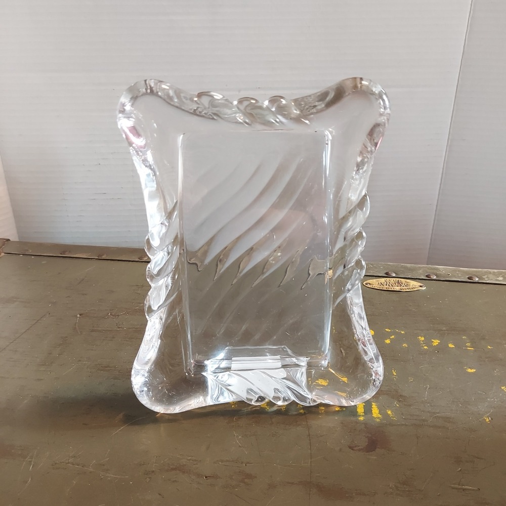 Mikasa Twist Crystal Picture Frame 3x5 WX240/576 Japan Clear Glass Swirl